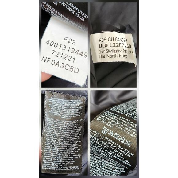 The North Face Nuptse 700 Goose Down Puffer Jacket Pale Yellow Retro 90s Sz XXL - Picture 8 of 13